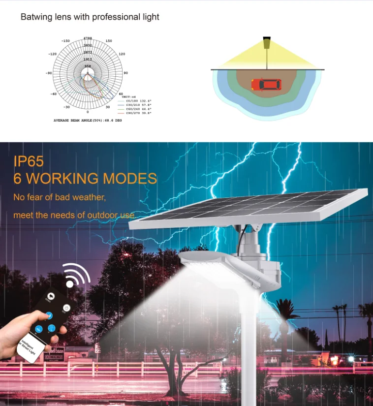 RoadSmart factory direct sales LED solar street light 100W 200W municipal lighting street light