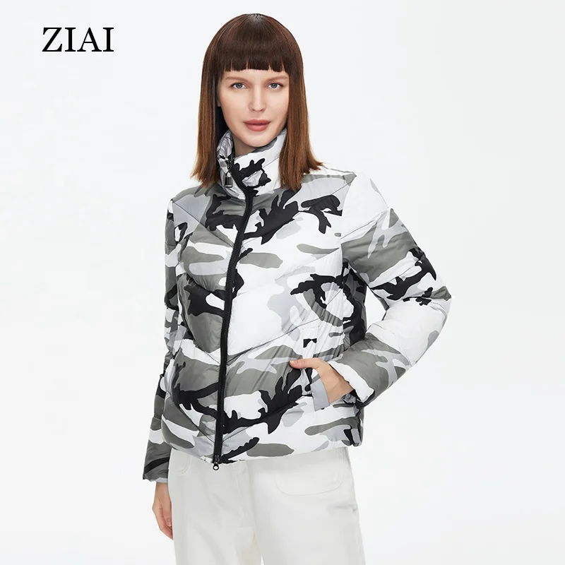 Fashion Bubble Down Coats Color Camouflage Printed and dyed bread down feather coat winter clothing DOWN JACKET
