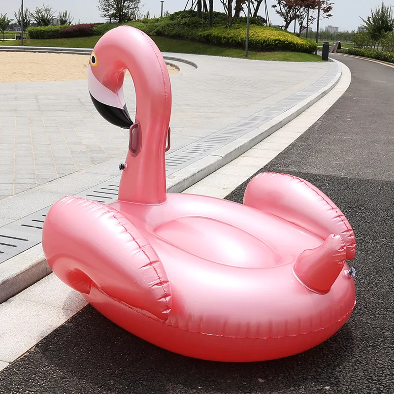 
Inflatable Water Park Toys Inflatable Rose Gold Flamingo Floating Raft 