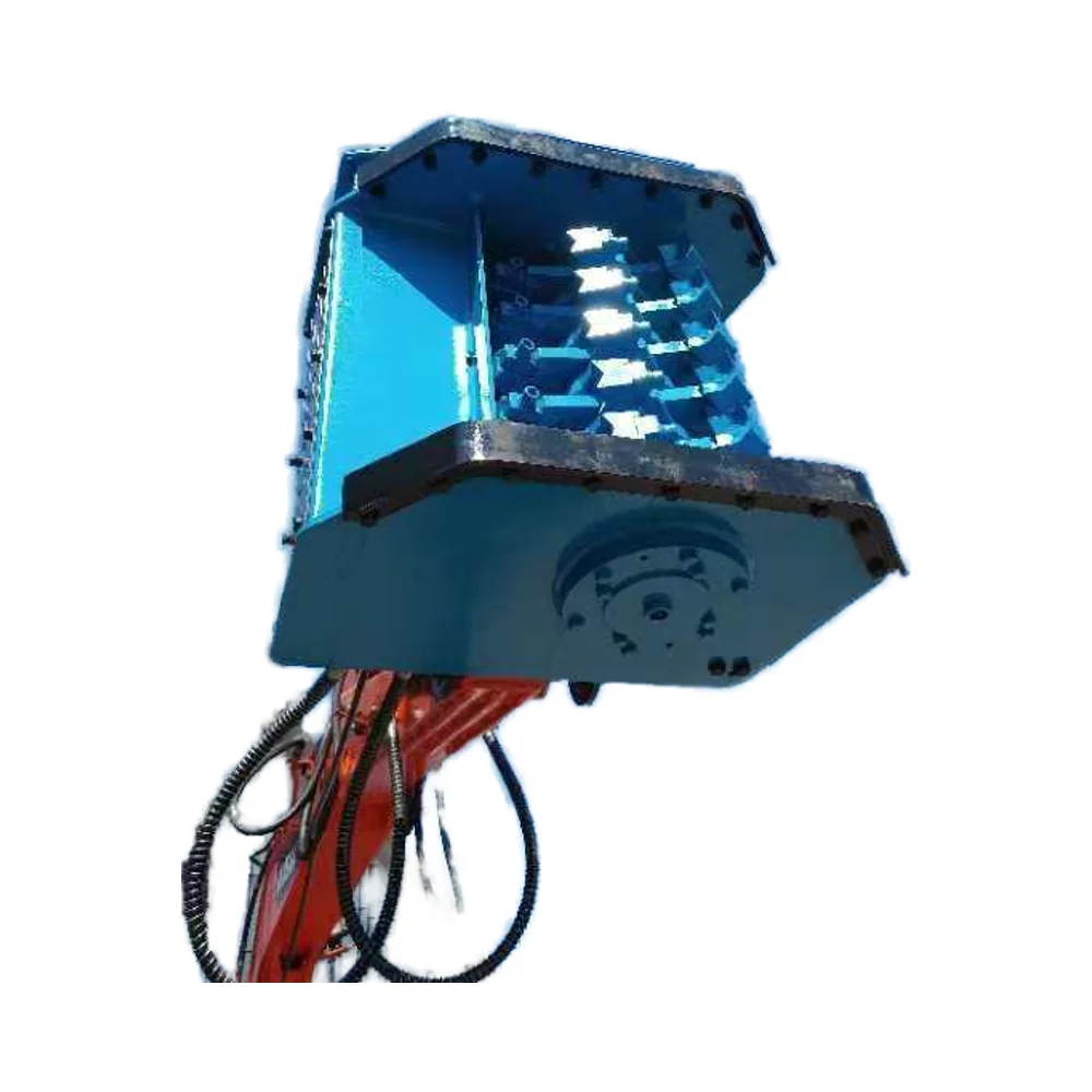 excavator accessory timber crusher hydraulic log cutting shredder excavator wood crusher for forestry