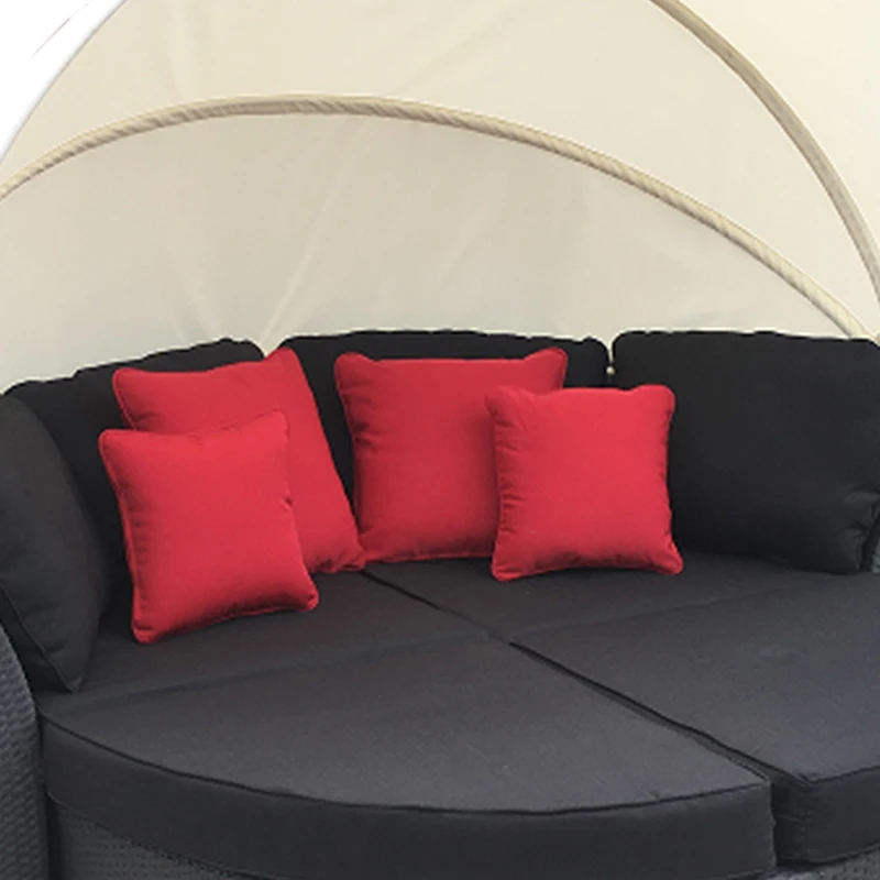 OEM Acceptable Natural Rattan Waterproof Patio Wicker Day Bed Furniture