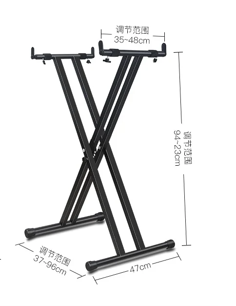 2024 good quality factory direct new design high-grade piano electric stand black color X style stable