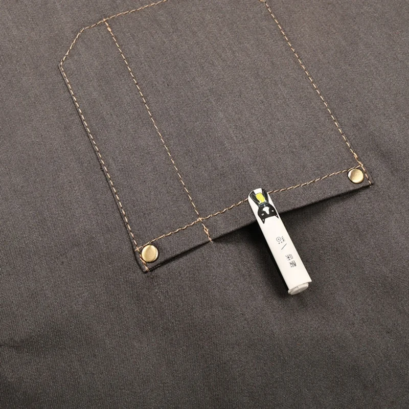 
New canvas apron custom logo housework home kitchen waterproof oil-proof kitchen catering shop overalls barber apron 