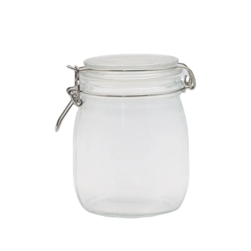 750ml honey heat-resistant glass jar /Glass Containers With metal Lids