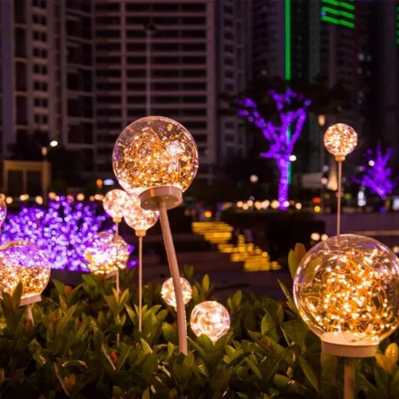 Dia30cm warm white cooper wire led garden lamp for outdoor street decoration