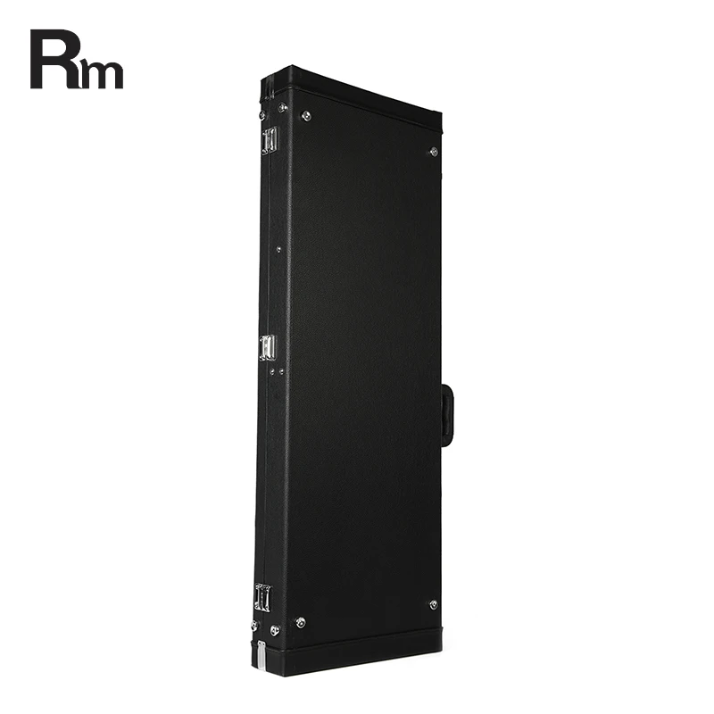 Black Leather Electric Guitar Hard Case Wooden Square Hard Case Guitar Durable Custom Guitar Case Bag