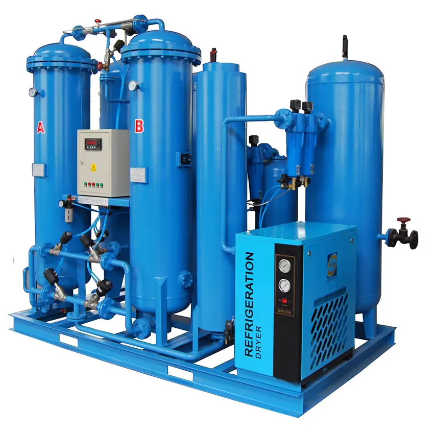 High Efficiency PSA Oxygen Generator Air Compressor CE Approved Cylinder Filling PLC Engine Core Components Used Nitrogen Oxygen