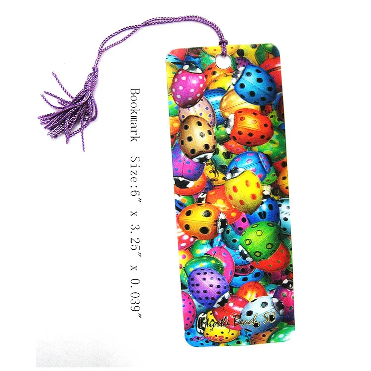 Custom promotional gift set anime stationery 3d animal lenticular shape plastic bookmark 3d flip bookmarks With Tassel