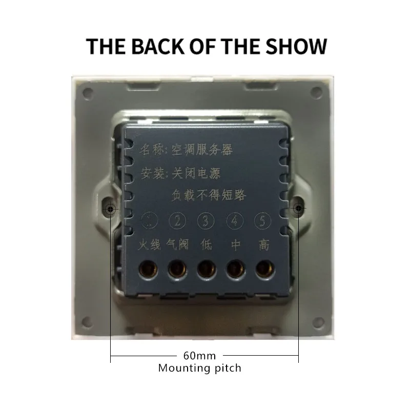 Tempered glass panel switches smart home wall speed control switch for fan