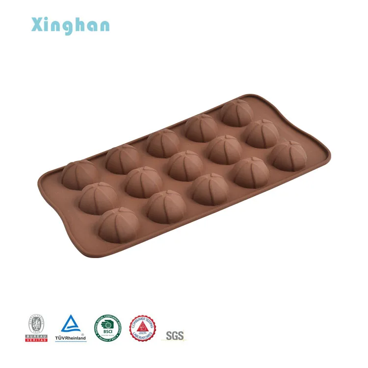 Personalized Silicone Chocolate Candy 3D Bar Ball Molds Chocolate Shell Shape Mold For Diy Baking