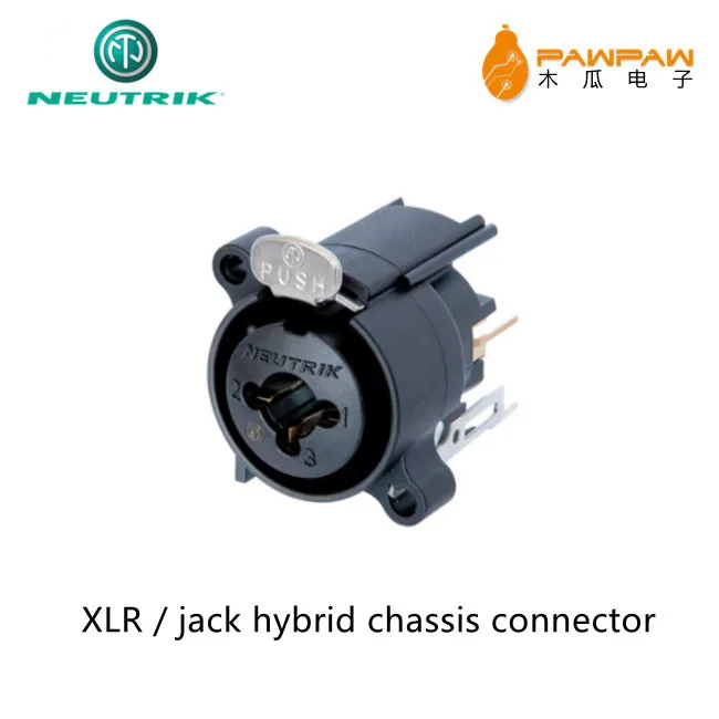 Neutrik NCJ6FA-V 3 pin female XLR 3 pole female XLR combined with stereo TRS jack, vertical PCB mount
