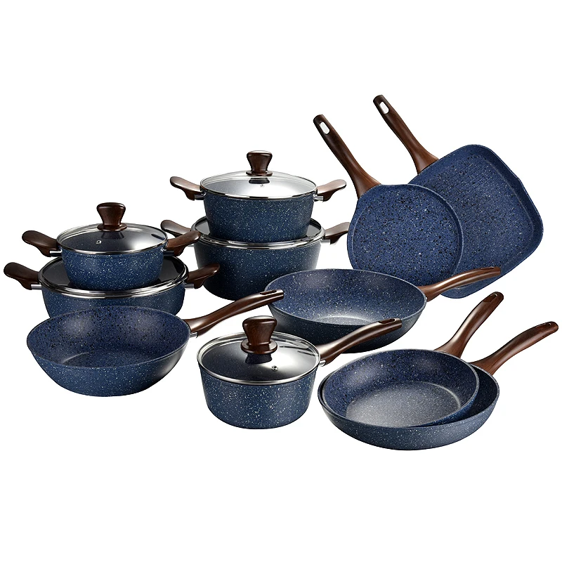 Stretching pot aluminum non stick cooking pots and pans kitchen cookware set
