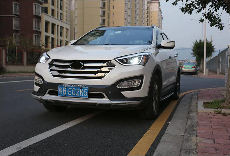 AKD Car Styling Head Lamp for Hyundai IX45 Headlights 2013-2016 New Santa Fe LED Headlight DRL Hid Bi Xenon Auto AccessoriesAKD