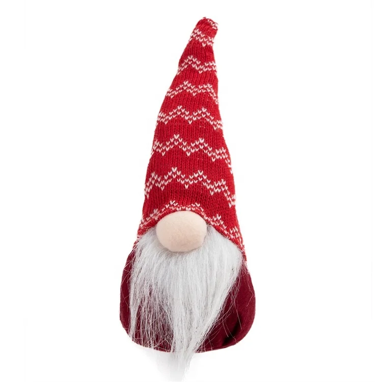 
Wholesale seasonal table ornament nisse faceless knit hat fabric dwarf christmas gift doll elf gnome set 