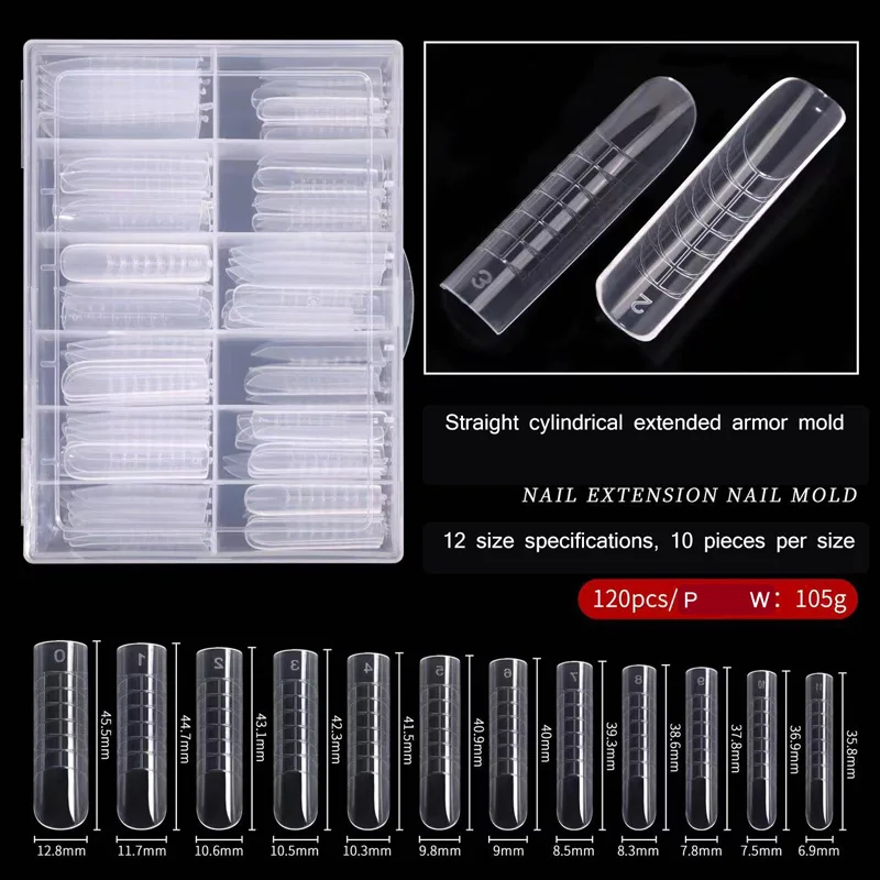Factory Direct Nail Crystal Extension Nail Model Paperless Holder Quick Phototherapy Nail Plate 120 Pieces In A Box