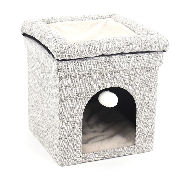 Customized Cheap price Modern Home furniture folding storage ottoman stool pet house pets bed pets toy Cube