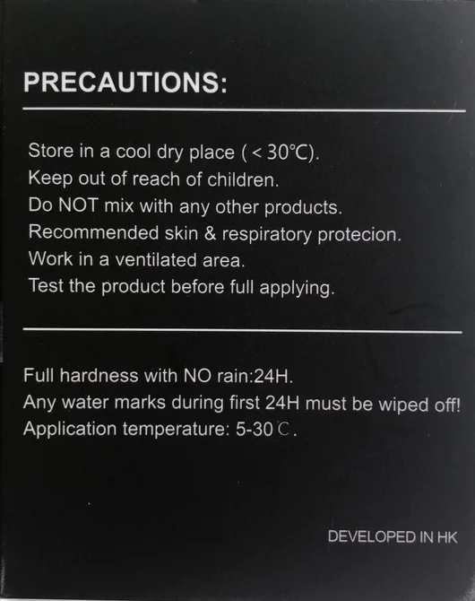 Graphene Water Proof Coating  Strongest effect Long Lasting Ceramic Crystal Anti Dust Car Polish Material