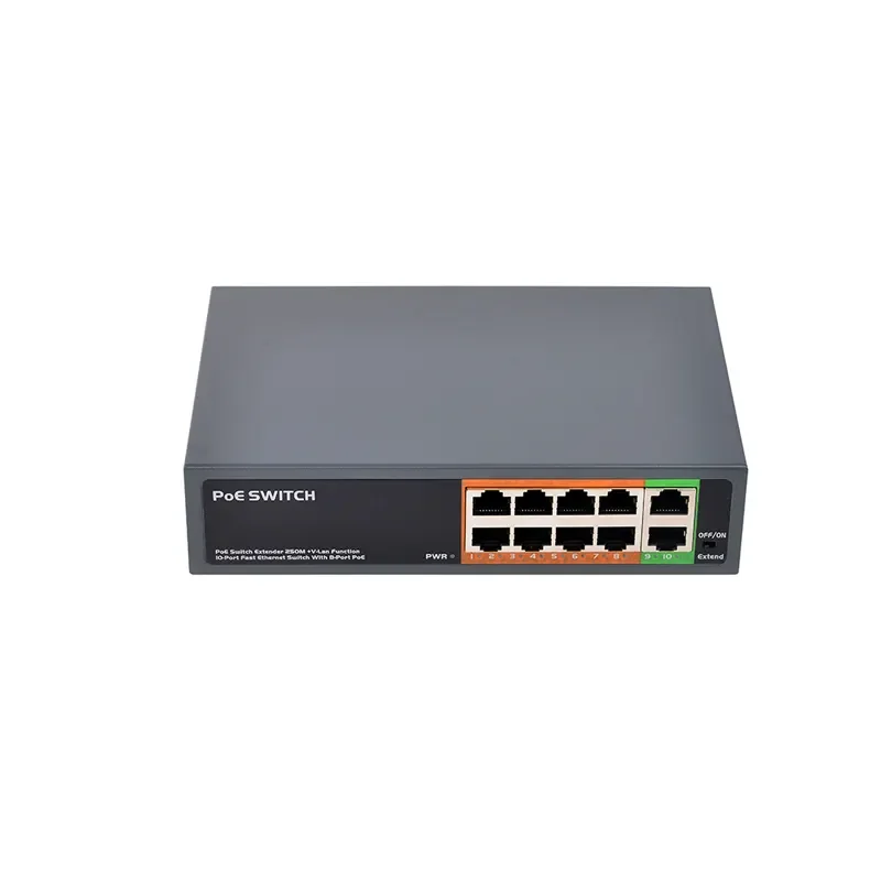 total power 104W IEEE 802.3at/af Standard 104W Switch 10/100Mbps 8+2 megabit poe switch Switch SDAPO PSE108EX V2.0