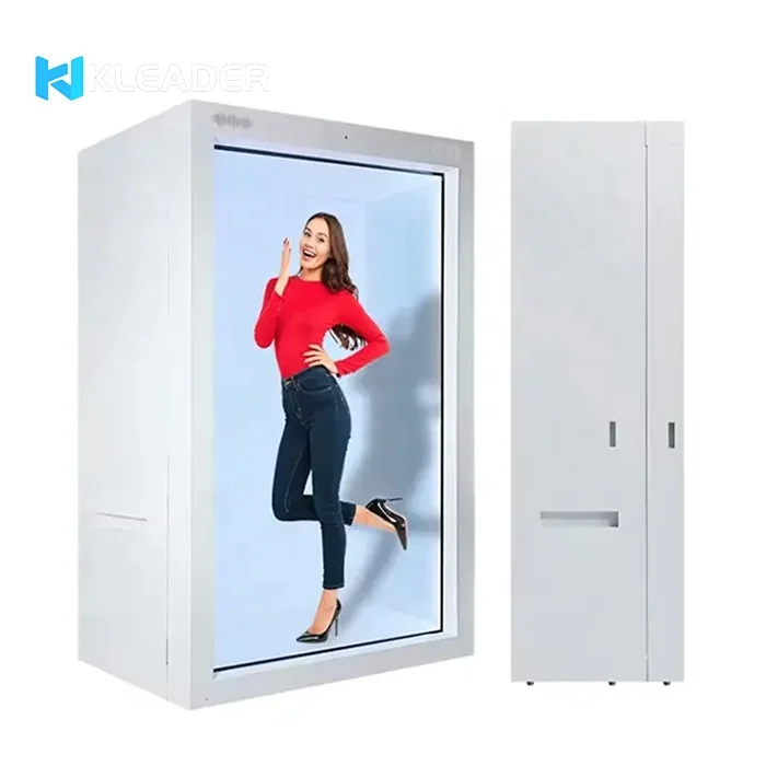 Interactive 3D Hologram Box Showcase with Transparent LCD Display Screen for Advertising or Exhibition