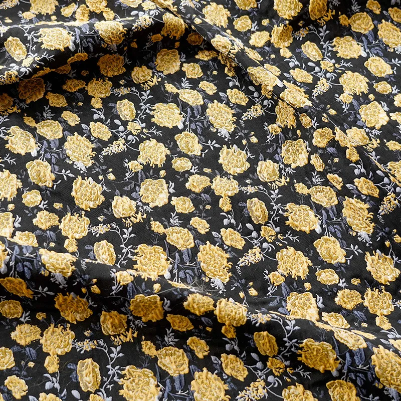 186GSM mix fabric brocade bubble flowers jacquard fabric for lady fashion dress