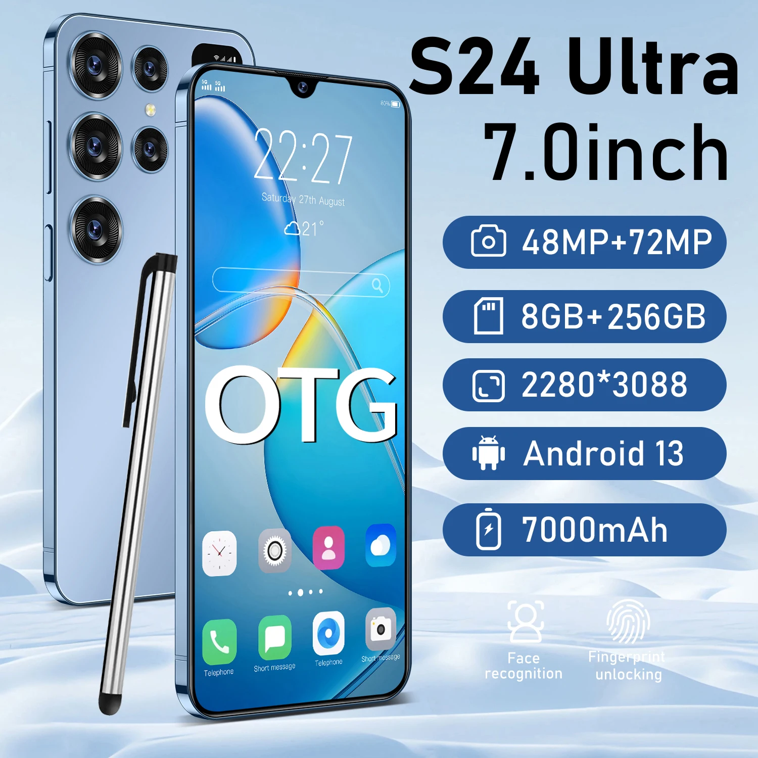 Factory Price s24 ultra phone Smartphone 16+1TB Mobile Phone Cell Gaming Phone 5G smartphone 3G&4G smartphone