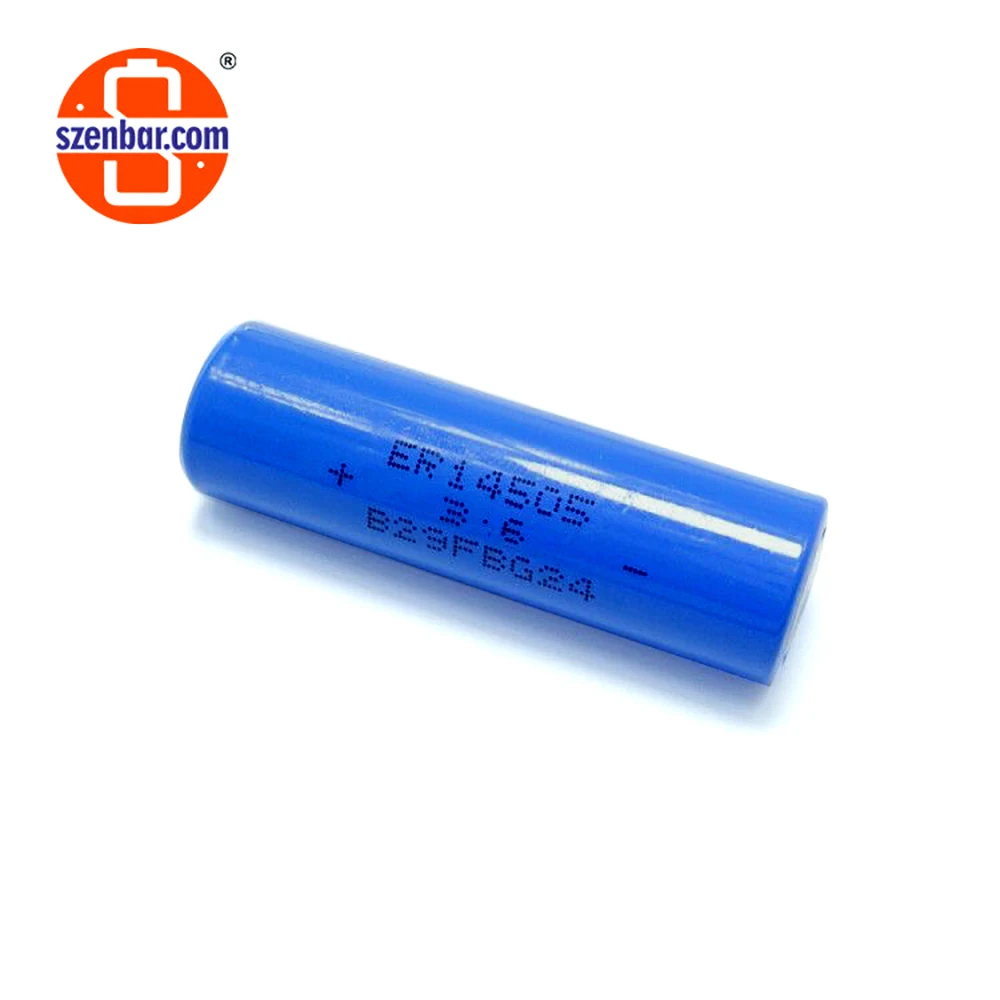 China manufacturer 2400mAh 3.6v AA size 14.5*50.5mm primary lithium battery ER14505