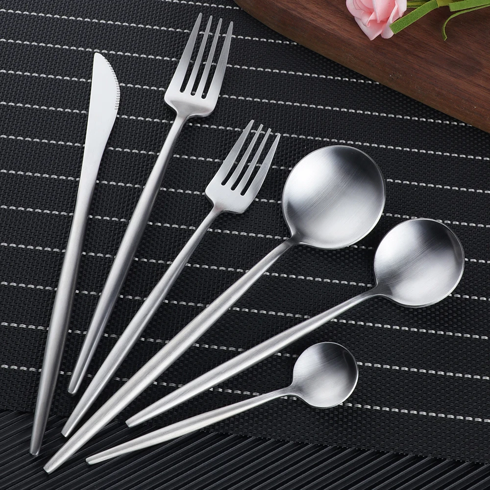 Wholesale 6pcs Knife Spoon And Fork Set Bulk Gold Cutlery Set