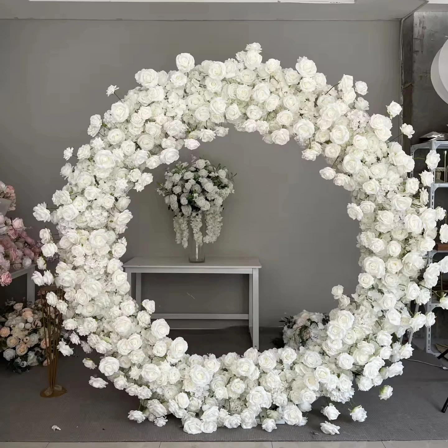 Wedding Arch Artificial Flowers Runner Arch  Wedding Backdrop Silk Rose Flower Wedding Flowers Arch