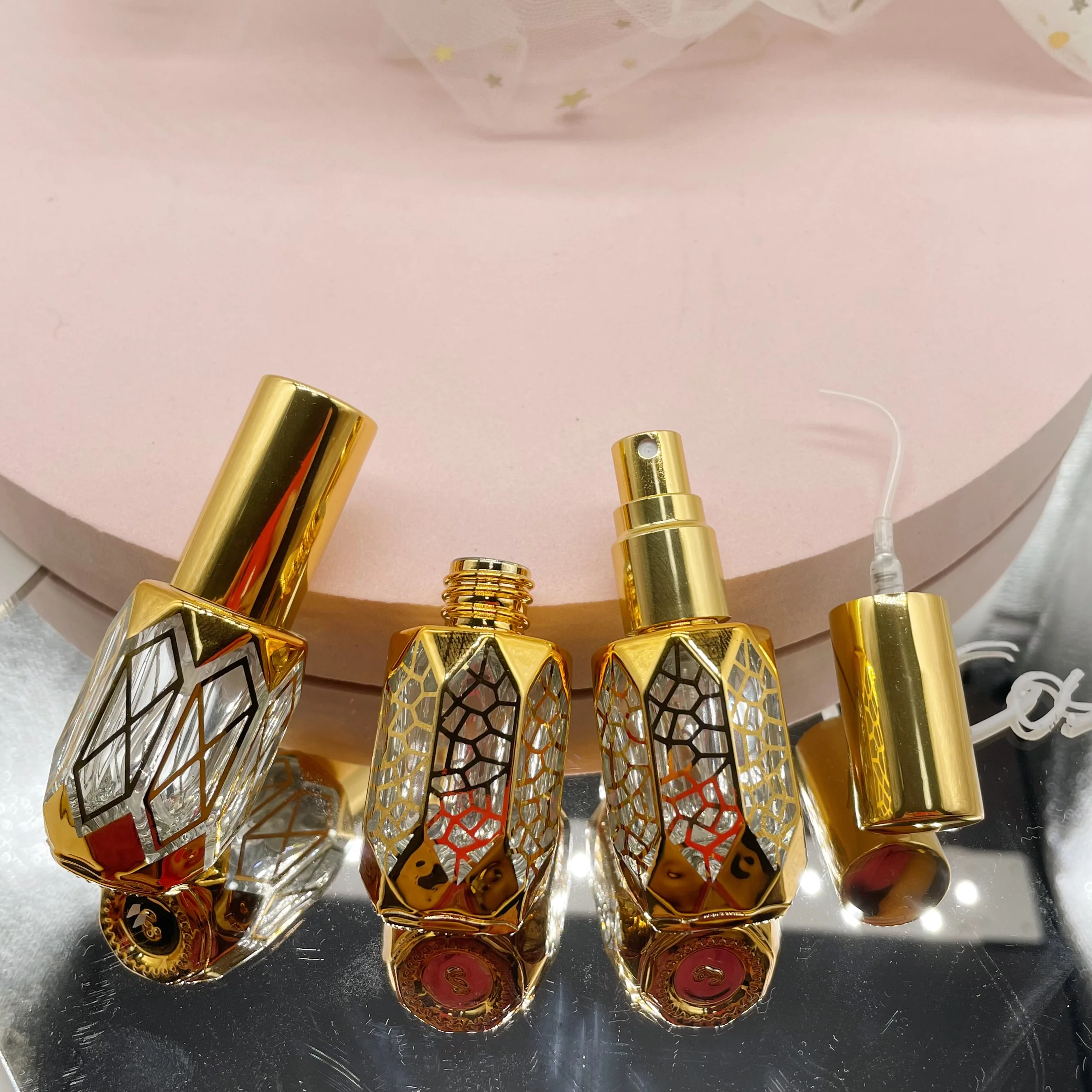 6ml Mini Glass arabic golden pocket perfume bottles