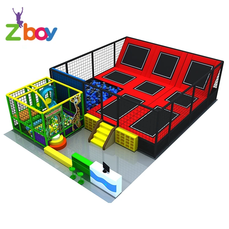 Customized China Factory Kids Multi-function Indoor Amusement Large Trampoline Park Games Jumping