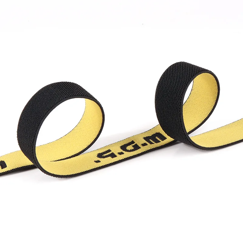 
New jacquard elastic band letter elastic knitting shuttle free black clothing accessories customization 
