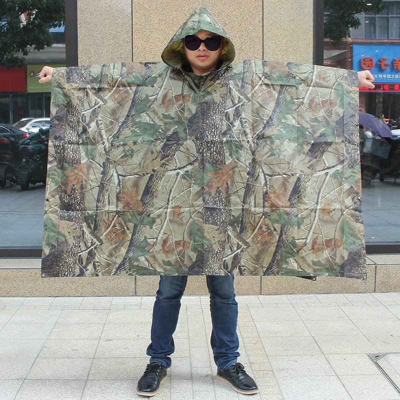 Wholesale Waterproof Polyester Taffeta Multifunction Square Rain Poncho