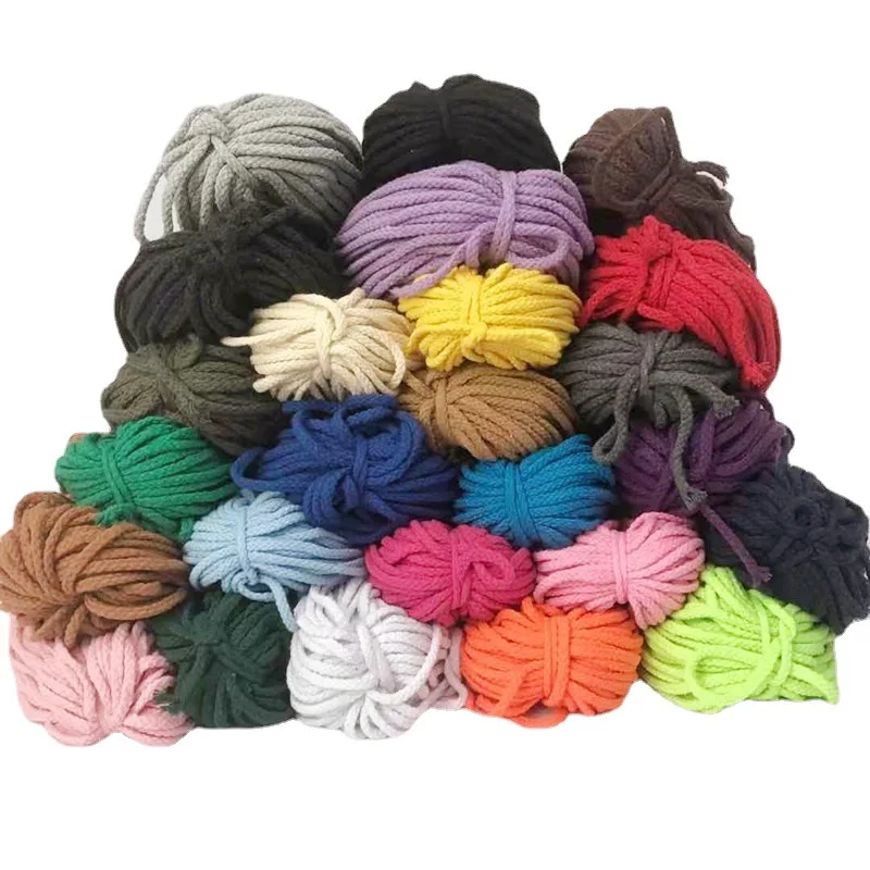 5mm eight-strand colored cotton rope