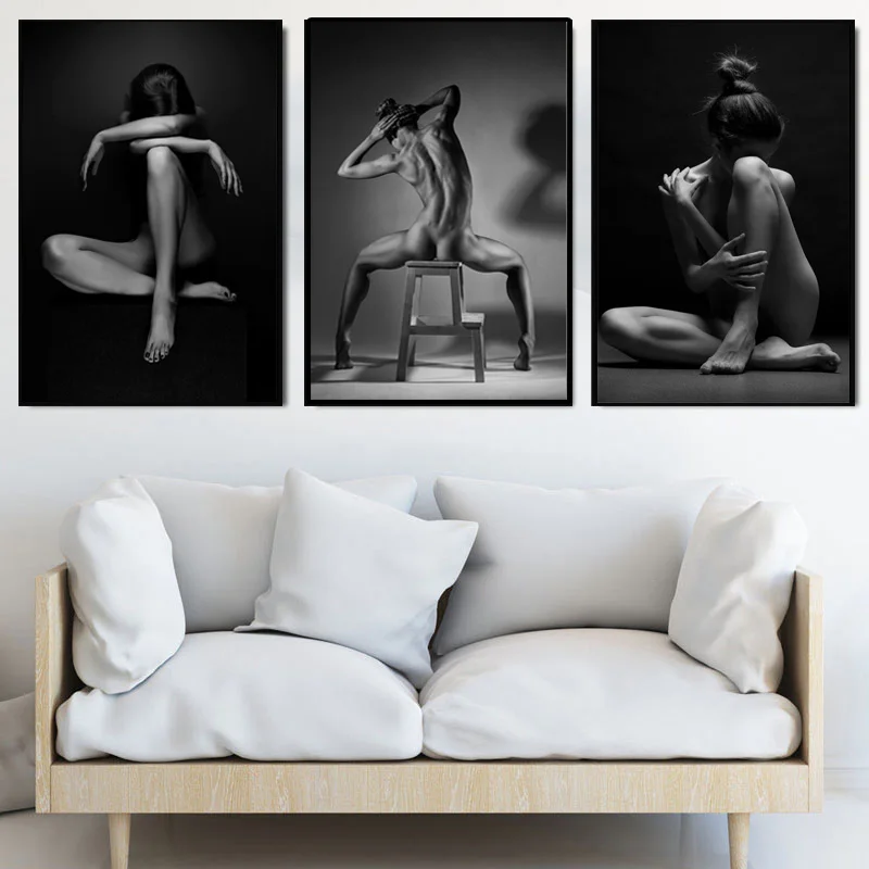 Living Room Home Decor African Woman  Posters and Prints  Art Picture  nude woman body painting