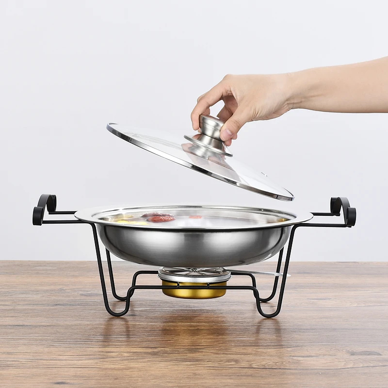 Hot sale Stainless Steel Chafing Dish Full Size Chafer Dish Beffet Set Catering Buffet Warmer Tray Alcohol Furnace and Lid