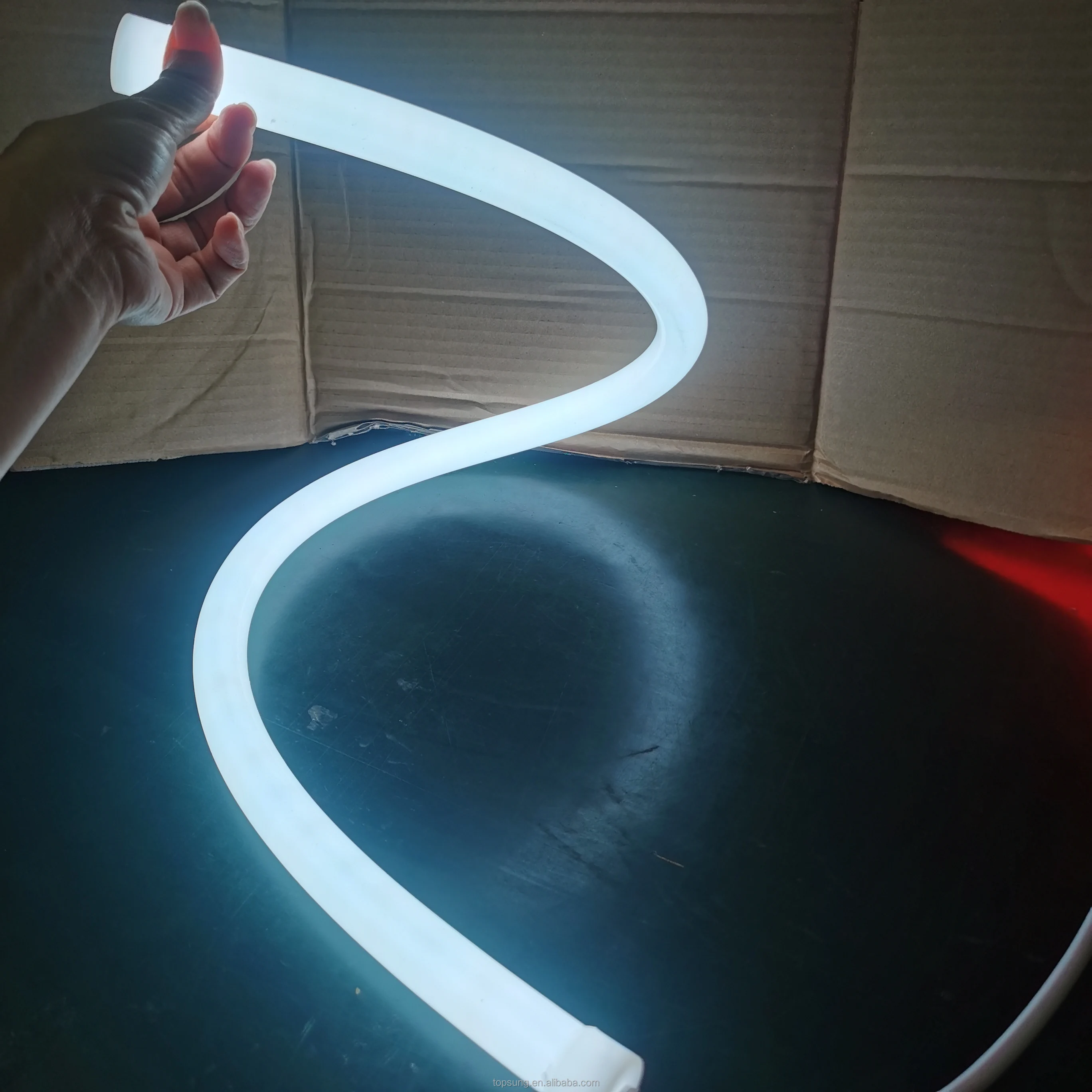5m Round led neon 40mm multi colors 360 degree waterproof flexible soft hose 24v Silicone neon flex tube