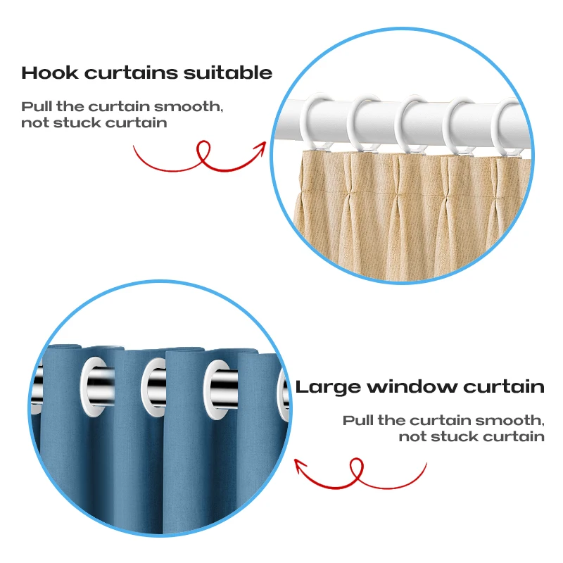 Wholesale Flexible 25MM Acrylic Curtain Rods Sets Bracket for Bedroom