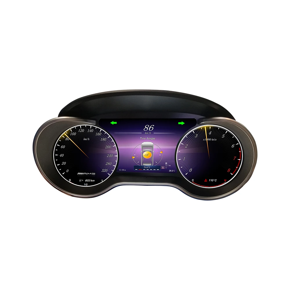 Car Digital Cluster Virtual Cockpit for Mercedes Benz GL ML Class 2005-2012 Odometer Player Dashboard Speed LCD Meter Screen