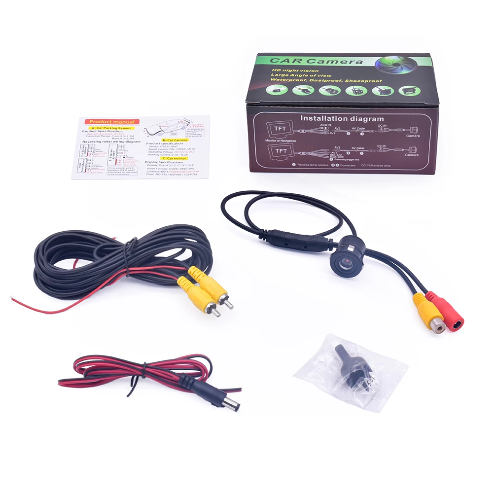 Waterproof Universal drilling Car rear view camera backup camera for reverse