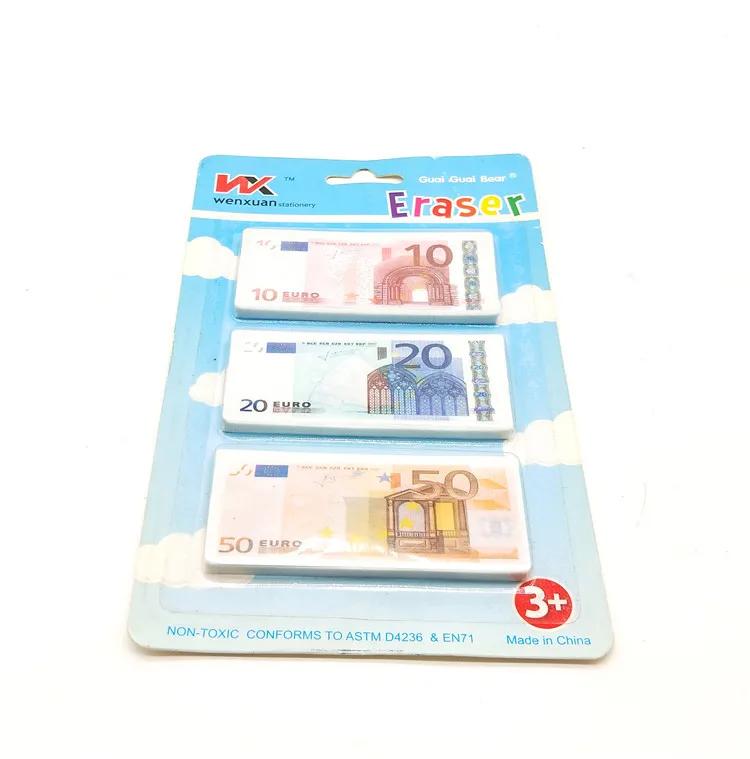 Latest promotion price China wholesale websites money  eraser  for  boys and girls