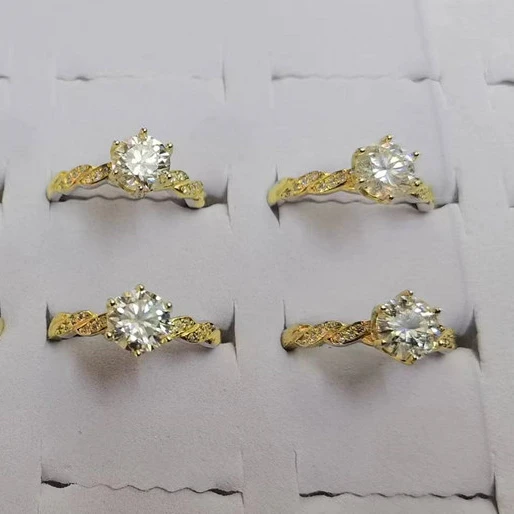 Wholesale Natural Gemstone Moissanite Tanzanite  Garnet  925 Sterling Sliver Rings Jewelry Making