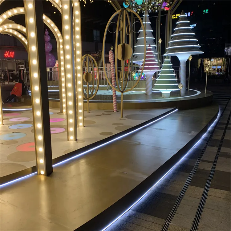 120 LED soft rope tube DIY logo holiday decoration Outdoor Dmx RGB RGBW Dmx Disco flexible 8*16mm flex led neon light