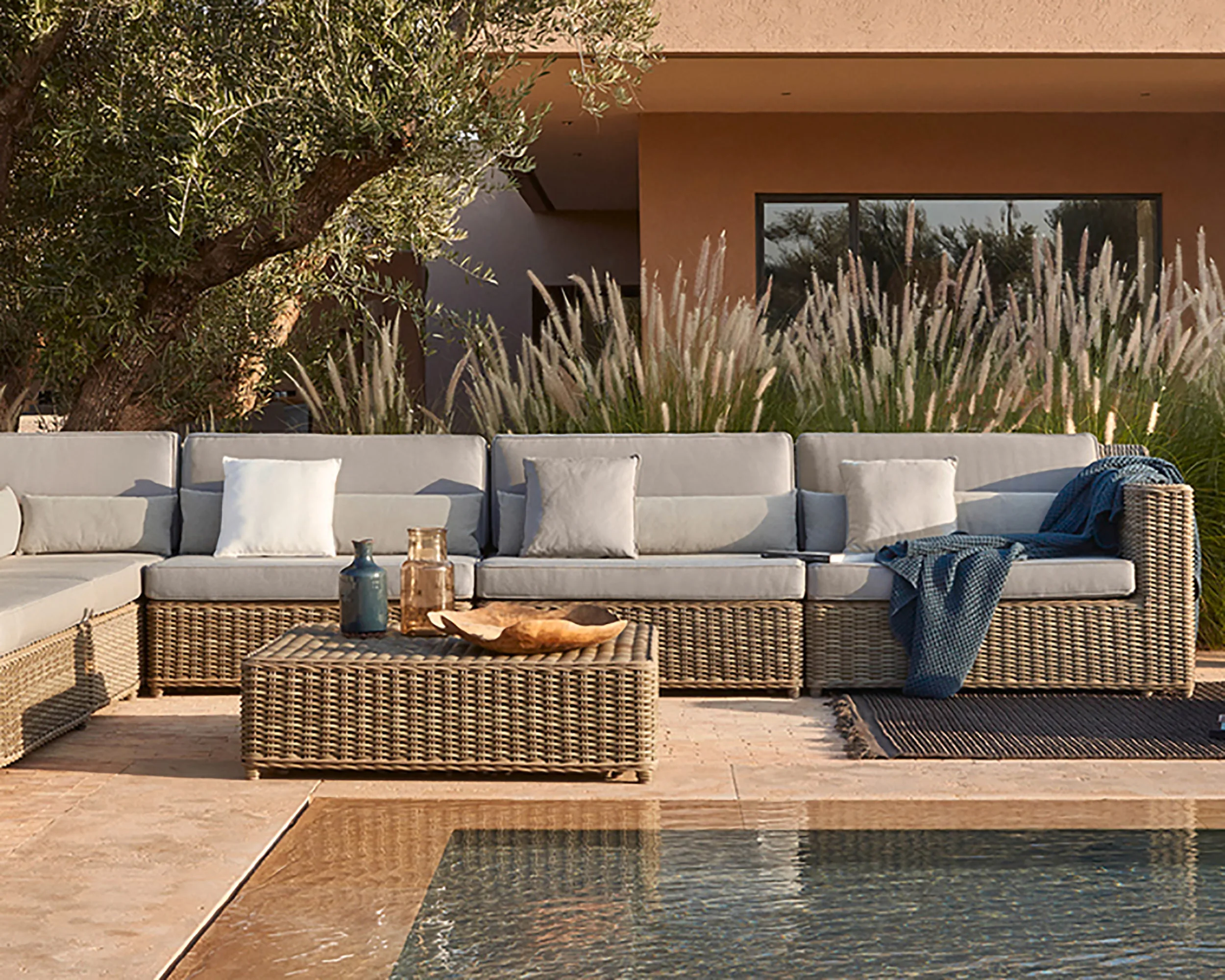 Garden cane garden table sofa set patio furniture wicker rattan outdoor furniture garden sets outdoor furniture