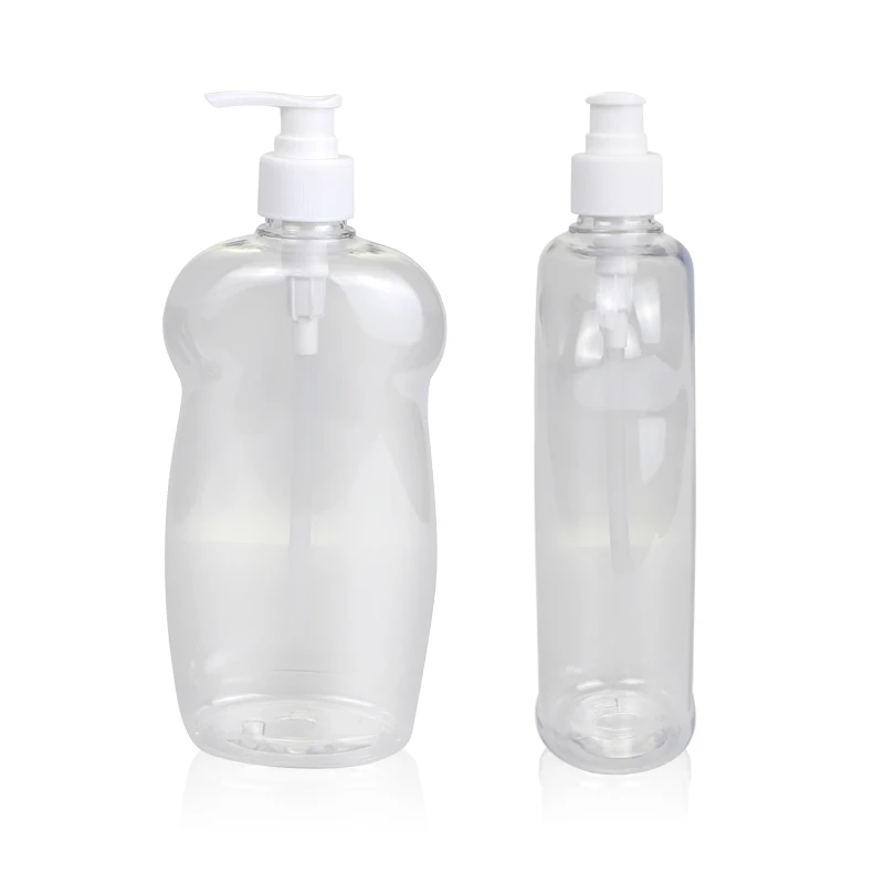 
Factory Good Quality In Stock Personal Care Lotion Pump Sprayer Clear 600ml PET Baby Oil Plastic Bottle in Bulk 
