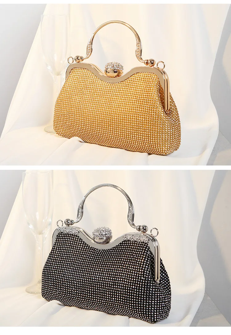 Trendy Luxury Wedding Party Handbag Lady Clutch Bag Rhinestone Evening Bags Diamond Purses Crystal Women Clutch Bags