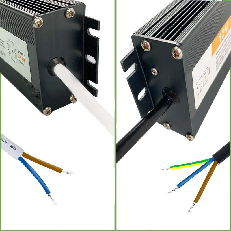 IP68 Waterproof Power Supply 12V 24V Mirror Lighting Touch Sensor Switch Constant Voltage Aluminum Shell Oem Switch Power Supply