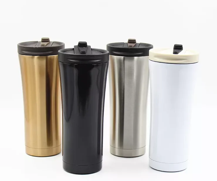 500ml Stainless Steel Thermos Bottle Travel Car Mug Double Walled Vacuum Insulated Travel Coffee Mug with Lid