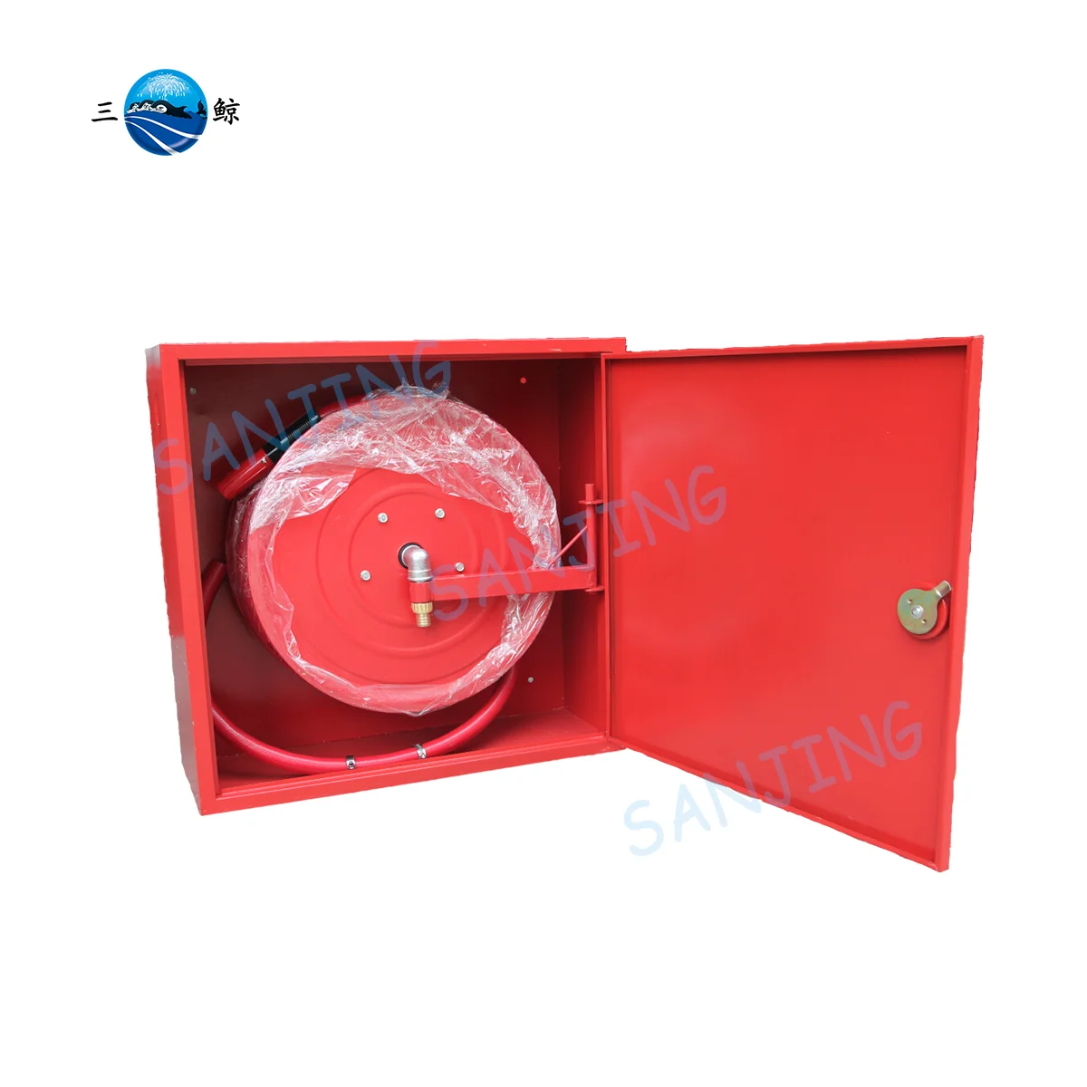 Hot Sale Reliable Supplier Red Mild Steel SS304 Fire Resistant Hose Reel Cabinet