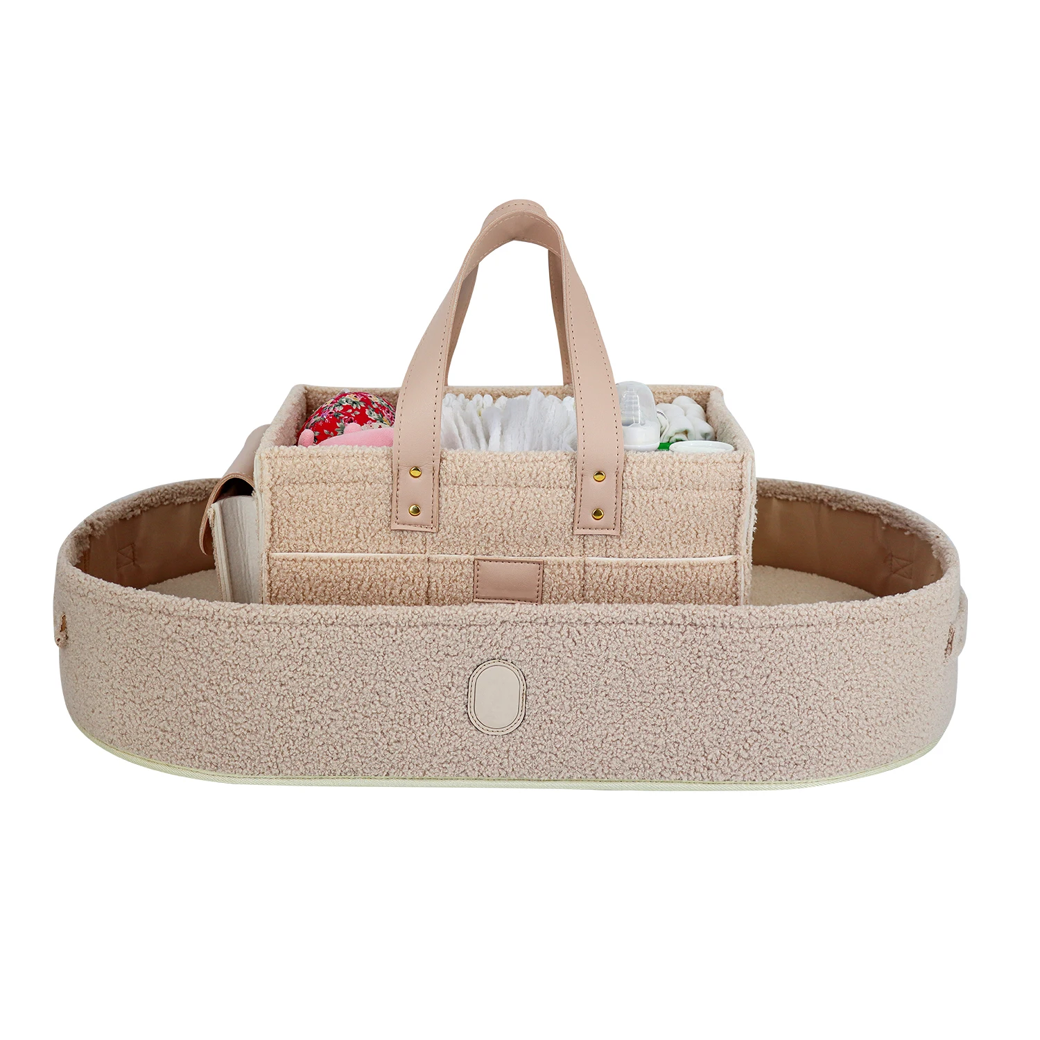 Teddy baby changing basket set portable tote bag newborn essential items