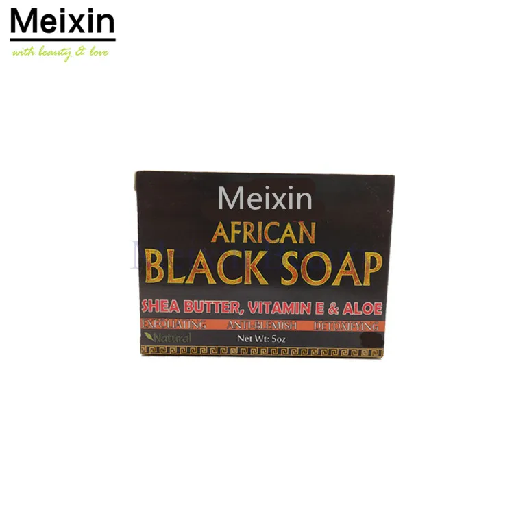 Meixin, Отбеливающее Африканское черное мыло для ванны, мыло ручной работы из бамбукового угля
